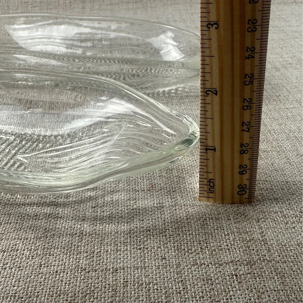 Vintage Set of 2 Glass Corn on the Cob Dishes | Corn-Shaped Serving Plates